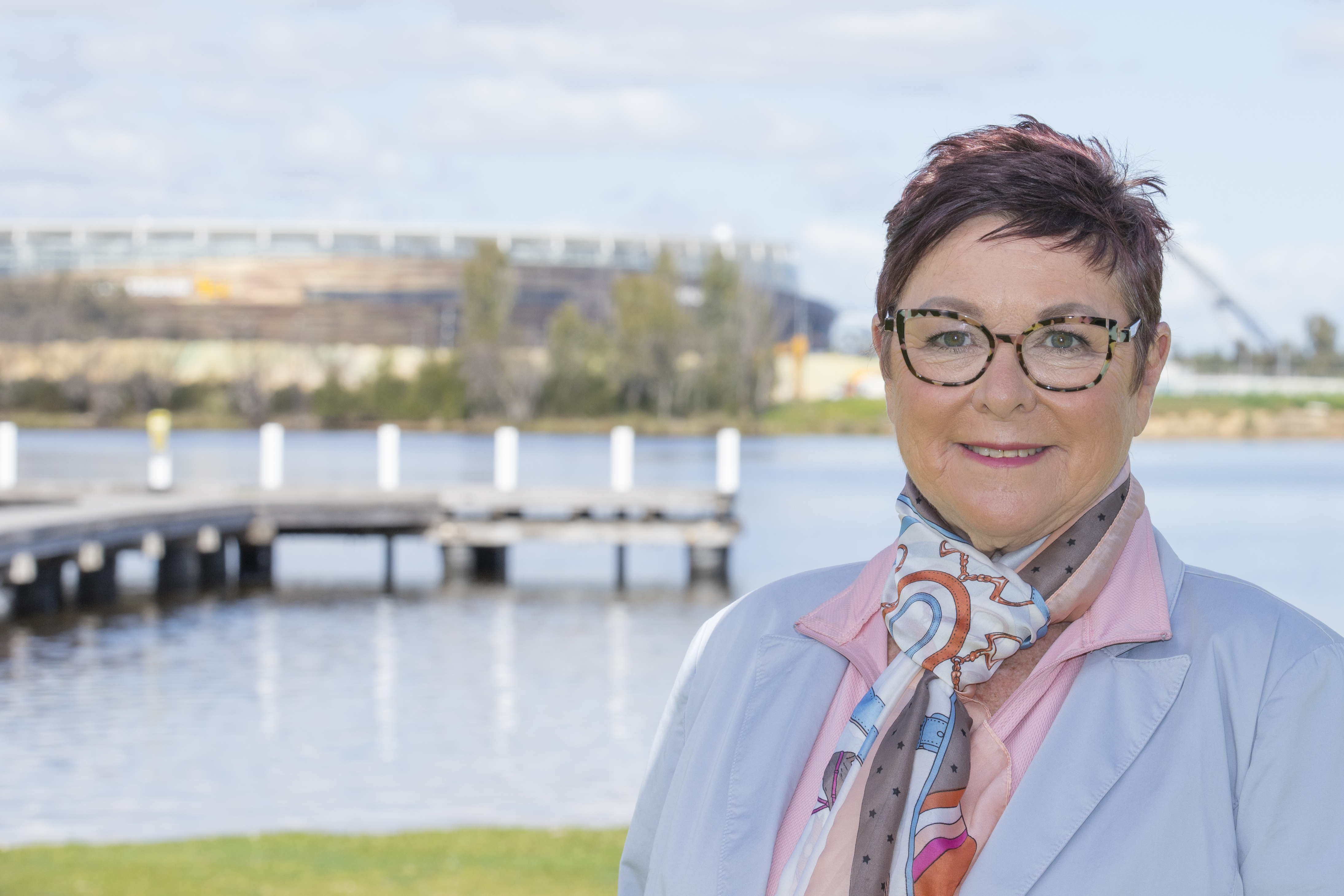 Image of Lisa Baker with Swan River, Maylands area in background